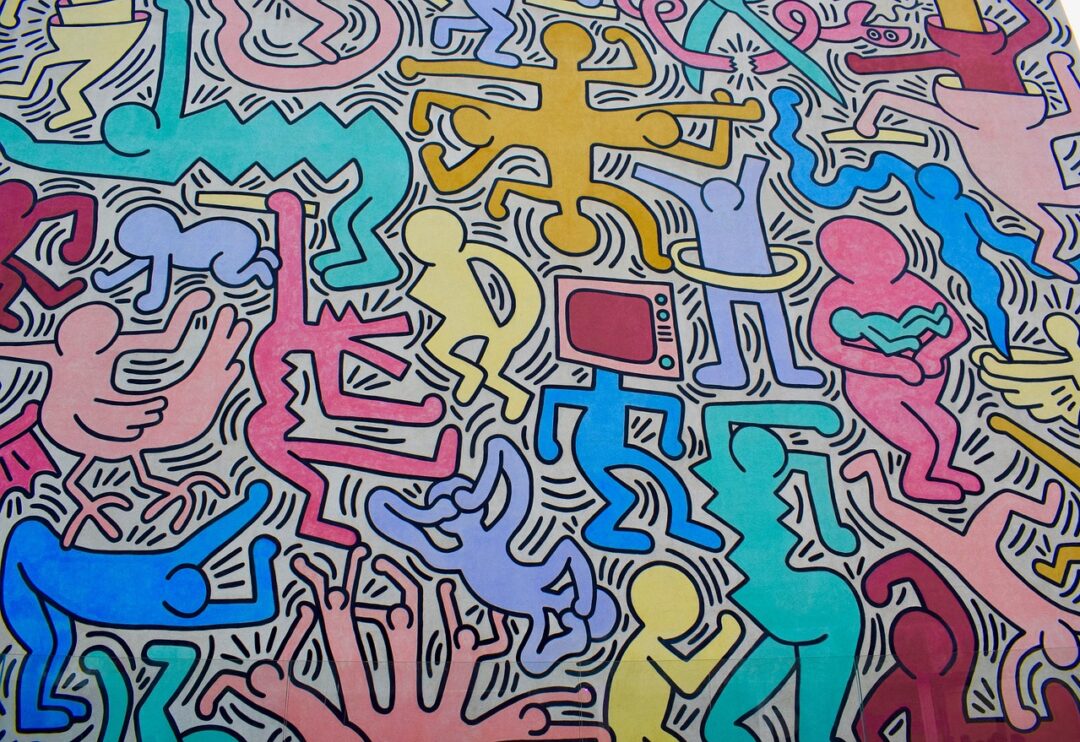 Un quadro dell'artista Keith Haring